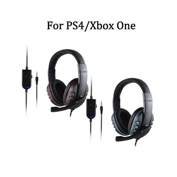 Проводные игровые наушники Игровая гарнитура для PS 4 для Xbox One Наушники с шумоподавлением и регулятором громкости микрофона