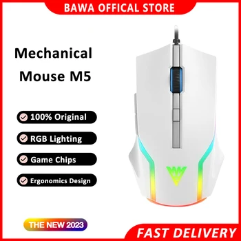 Мышь M5 Механическая Эргономичный Дизайн Проводная Игровая Мышь Rgb 500 Гц С Низкой Задержкой Компьютер Офисный Ноутбук Аксессуары Pc Mouse Gamer