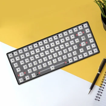 Комплект механической клавиатуры с 84/100 клавишами, конструкция прокладки, индивидуальная проводная клавиатура, совместимая с Type-C, режим 2.4G для компьютерных геймеров