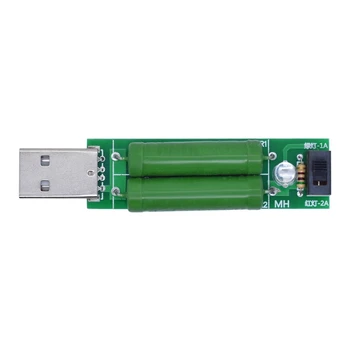 USB Порт Мини Разрядный Нагрузочный Резистор Цифровой Измеритель тока Напряжения Тестер 2A 1A С переключателем 1A Зеленый Светодиод 2A Красный Светодиод
