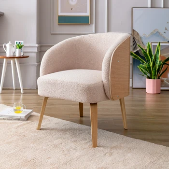 Кресло из шерсти ягненка, мягкое кресло для гостиной, кресло для спальни, диван из гнутого дерева, мебель для гостиной или спальни