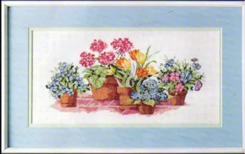 Amishop Top Quality Lovely Cute Counted Cross Stitch Kit Весенний Красочный Цветок Flowers