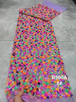 Африканская Кружевная Ткань 2023 очень Качественный Кружевной Материал В Нигерийском Стиле С Французскими Блестками Кружевная Ткань Для Женщин Свадебное Красивое Платье BHS555