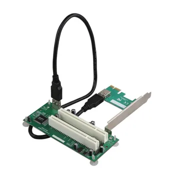 В продаже настольная карта адаптера PCI-Express PCI-e к PCI, карта расширения PCIe к двум слотам Pci, конвертер дополнительных карт USB 3.0