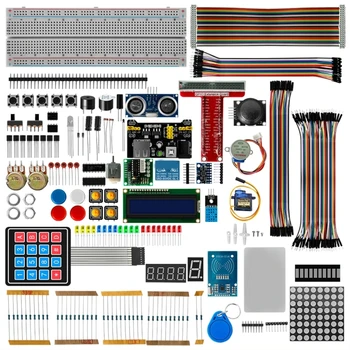 Базовый стартовый набор DIY E8 с перемычкой, макетными резисторами, светодиодом для Raspberry