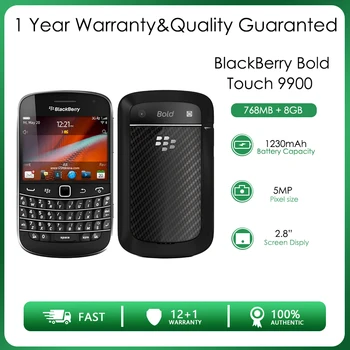 Оригинальный BlackBerry Bold Touch 9900 Разблокированный Отремонтированный Мобильный Телефон GSM Хорошего Качества Бесплатная Доставка С Гарантией 1 Год