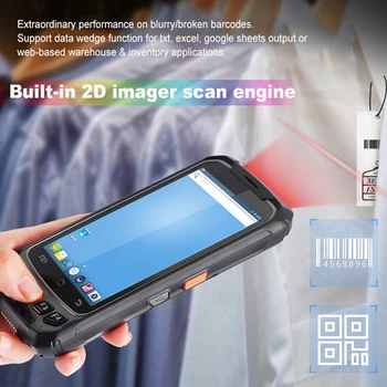 Портативный КПК RUGLINE Android Прочный POS-терминал 1D 2D Сканер штрих-кодов WiFi 4G Bluetooth GPS PDA Считыватель штрих-кодов Сбор данных