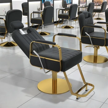 Современные парикмахерские кресла из искусственной кожи для мебели салона Профессиональное подъемное парикмахерское кресло Удобные парикмахерские кресла для парикмахерской
